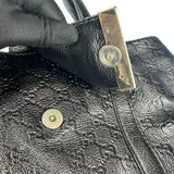 Pre-owned Gucci Charmy Black Monogram leather Tote Bag tote bag