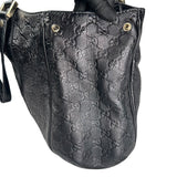Pre-owned Gucci Charmy Black Monogram leather Tote Bag tote bag