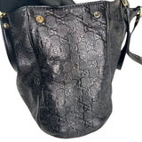 Pre-owned Gucci Charmy Black Monogram leather Tote Bag tote bag