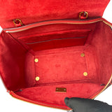 Pre-owned celine-belt-model-red-grained-leather-shoulder-bag-front