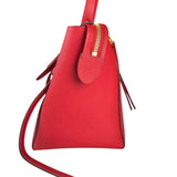 Pre-owned celine-belt-model-red-grained-leather-shoulder-bag-front