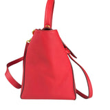 Pre-owned celine-belt-model-red-grained-leather-shoulder-bag-front