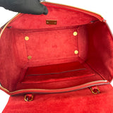 Pre-owned celine-belt-model-red-grained-leather-shoulder-bag-front
