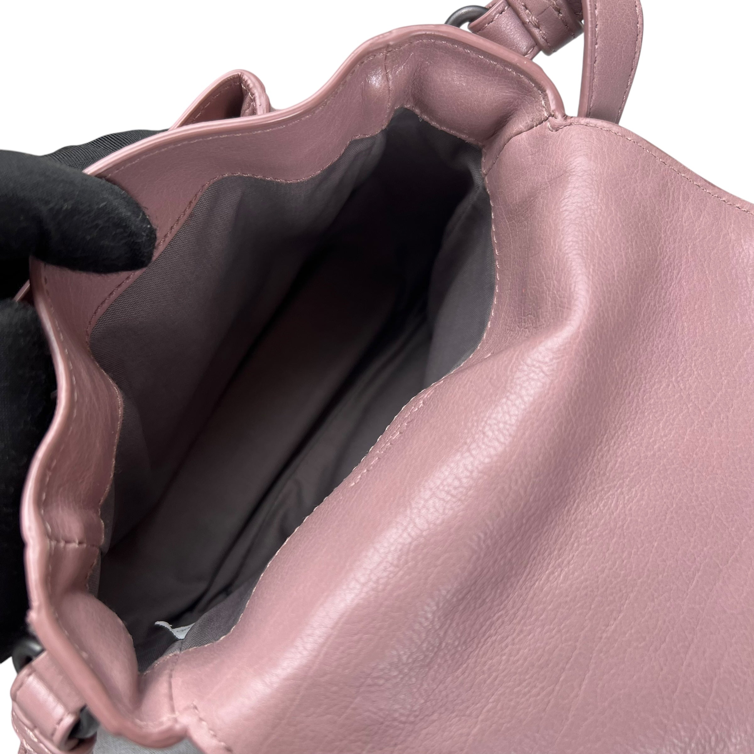 Pre-owned bottega-veneta-intrecciato-nappa-leather-shoulder-bag-front
