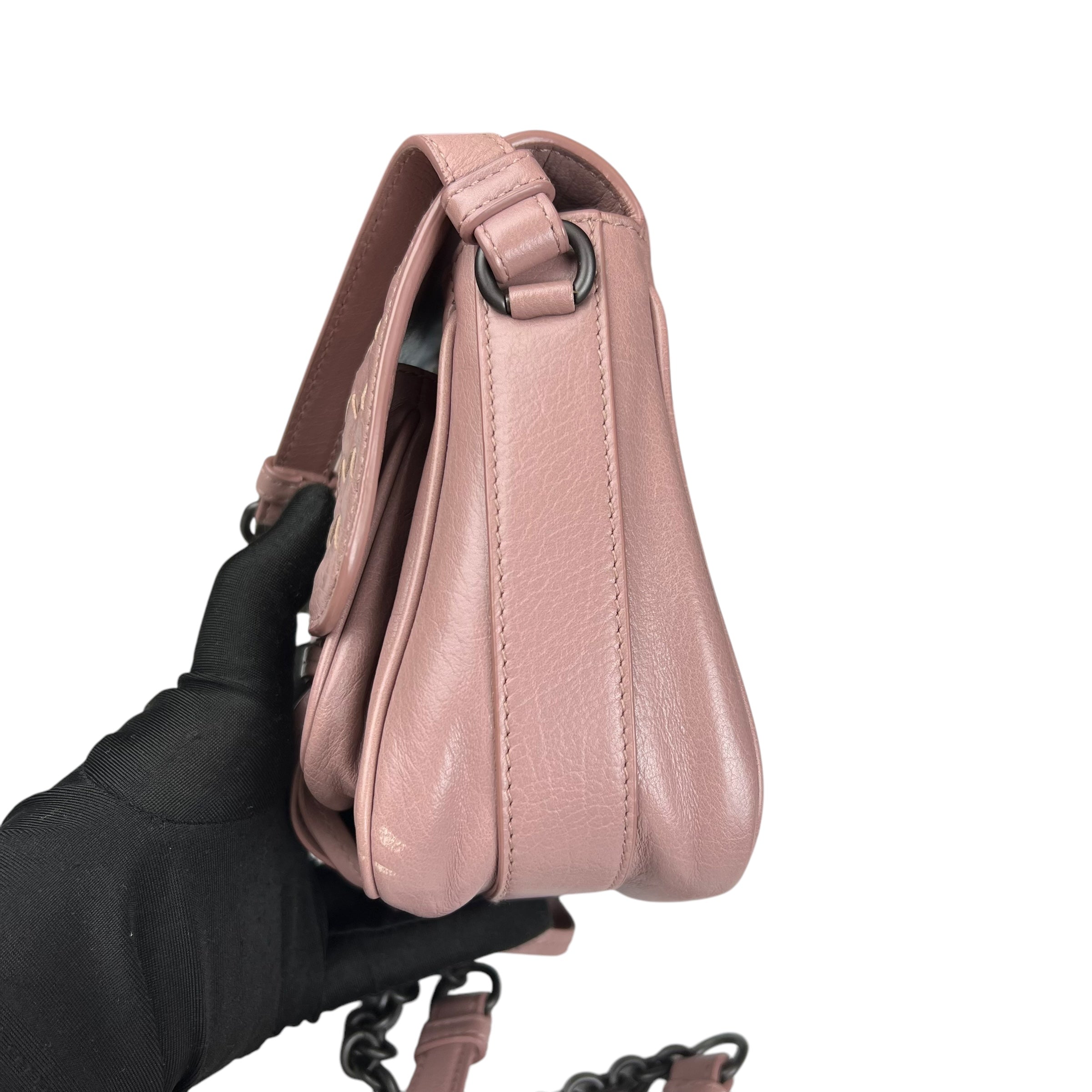 Pre-owned bottega-veneta-intrecciato-nappa-leather-shoulder-bag-front
