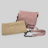 Pre-owned bottega-veneta-intrecciato-nappa-leather-shoulder-bag-front back view