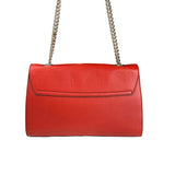 Pre-owned Gucci GG ssima Red Emily Leather Chain Shoulder Bag shoulder bag back view