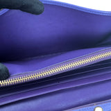 Pre-owned miu-miu-purple-matelasse-leather-flap-crossbody-bag-front