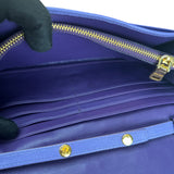 Pre-owned miu-miu-purple-matelasse-leather-flap-crossbody-bag-front