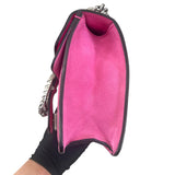 Pre-owned gucci-dionysus-medium-pink-suede-handbag-front