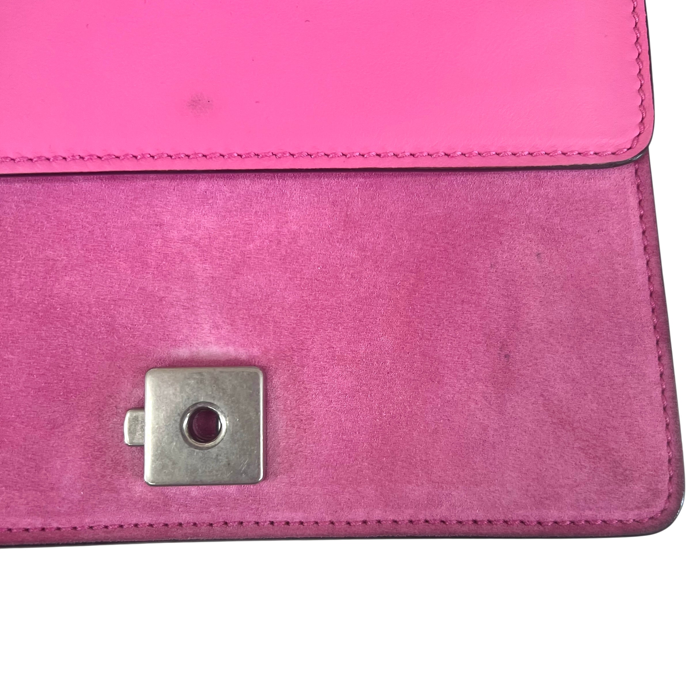 Pre-owned gucci-dionysus-medium-pink-suede-handbag-front
