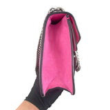 Pre-owned gucci-dionysus-medium-pink-suede-handbag-front