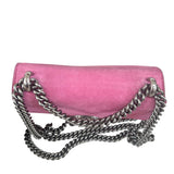 Pre-owned gucci-dionysus-medium-pink-suede-handbag-front