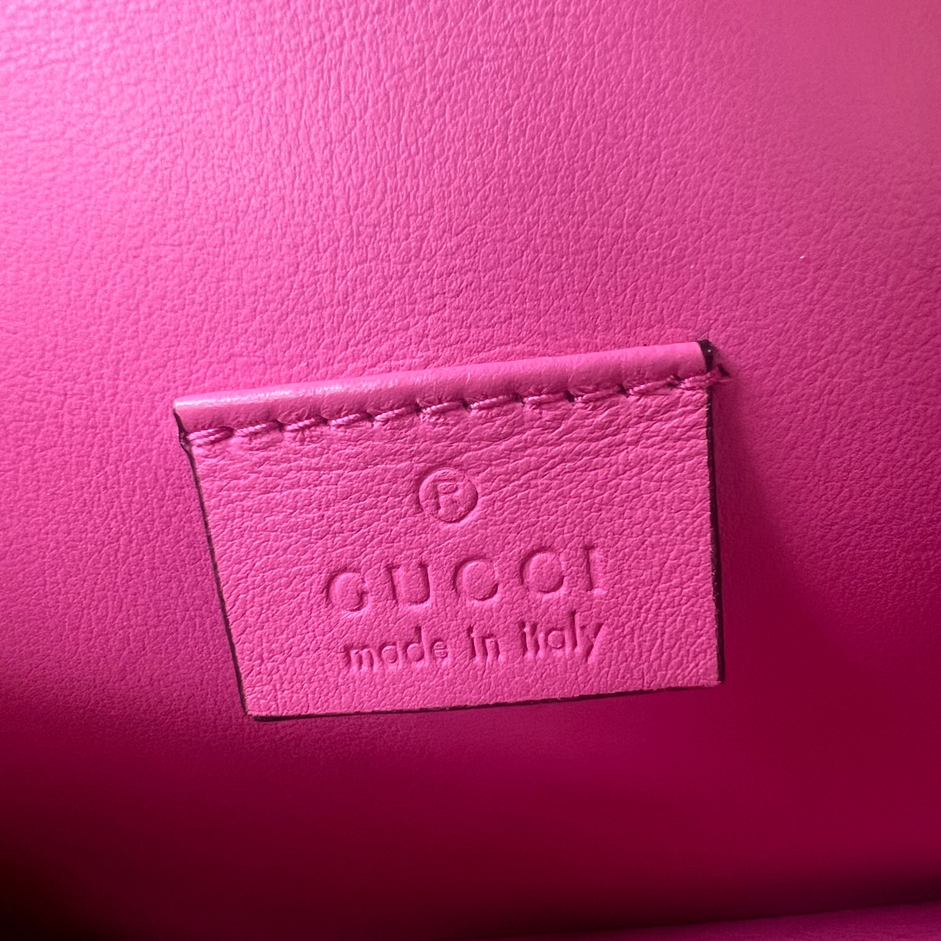 Pre-owned gucci-dionysus-medium-pink-suede-handbag-front