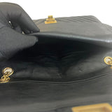 Pre-owned chanel-classic-timeless-2-55-black-caviar-leather-gold-hardware-bag-front
