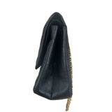 Pre-owned chanel-classic-timeless-2-55-black-caviar-leather-gold-hardware-bag-front