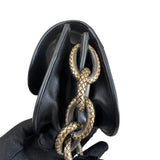 Pre-owned bottega-veneta-umbria-chain-black-front-view