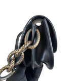 Pre-owned bottega-veneta-umbria-chain-black-front-view