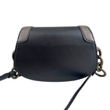Pre-owned bottega-veneta-umbria-chain-black-front-view