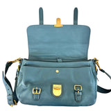 Pre-owned prada-vitello-daino-push-lock-messenger-bag