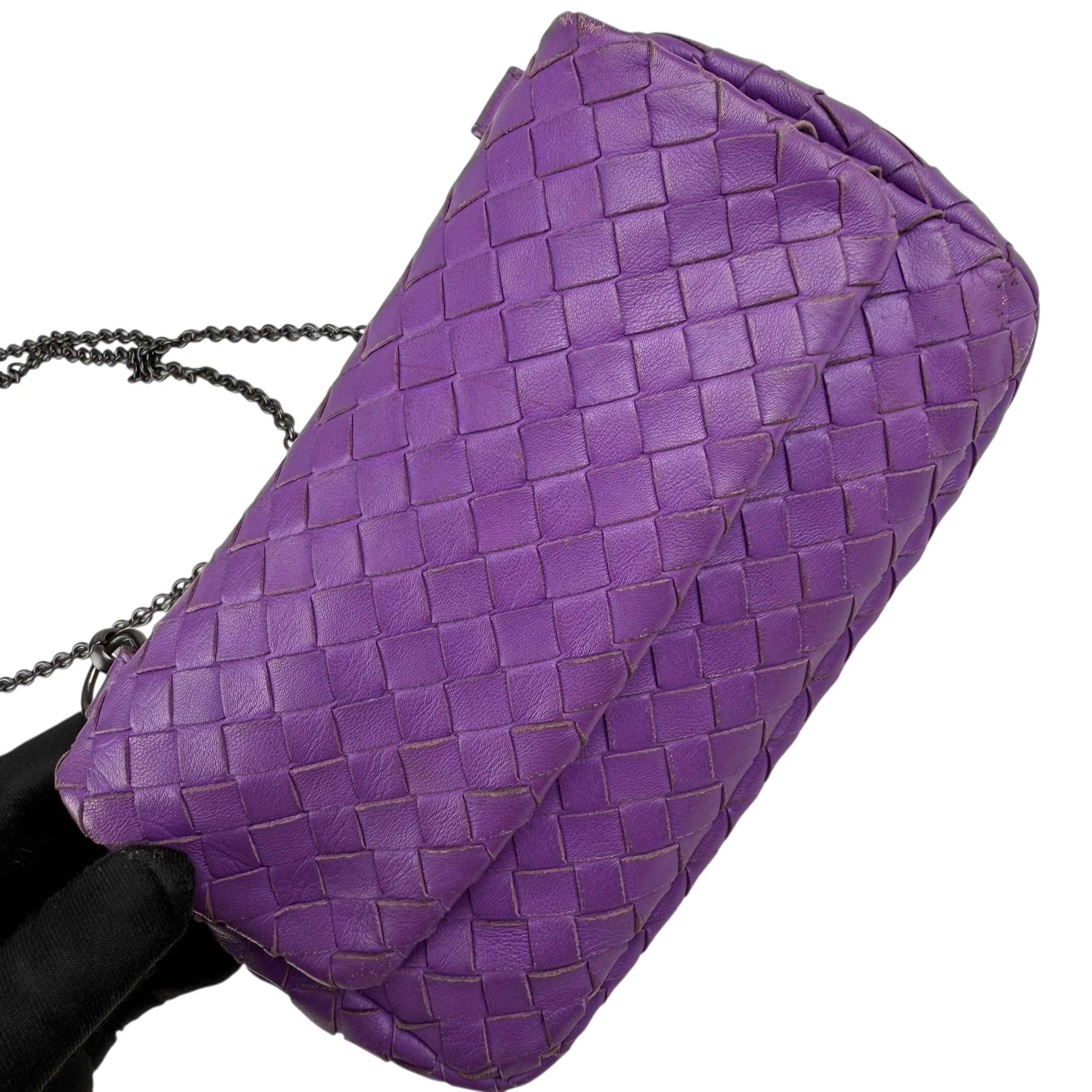 Bottega Veneta Baby Nappa Intrecciato Olimpia Crossbody