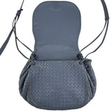 Pre-owned bottega veneta intrecciato flap crossbody front