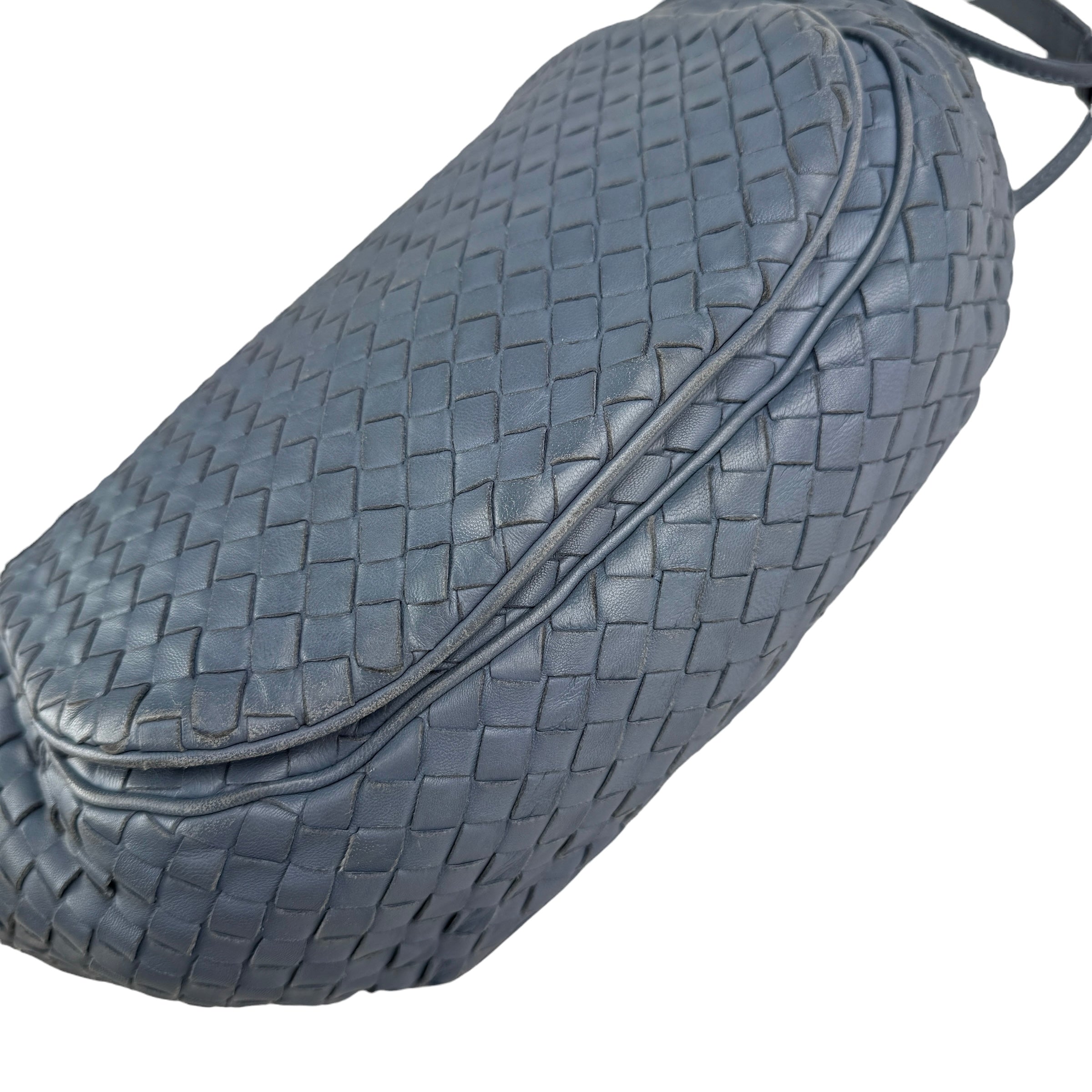 Pre-owned bottega veneta intrecciato flap crossbody front