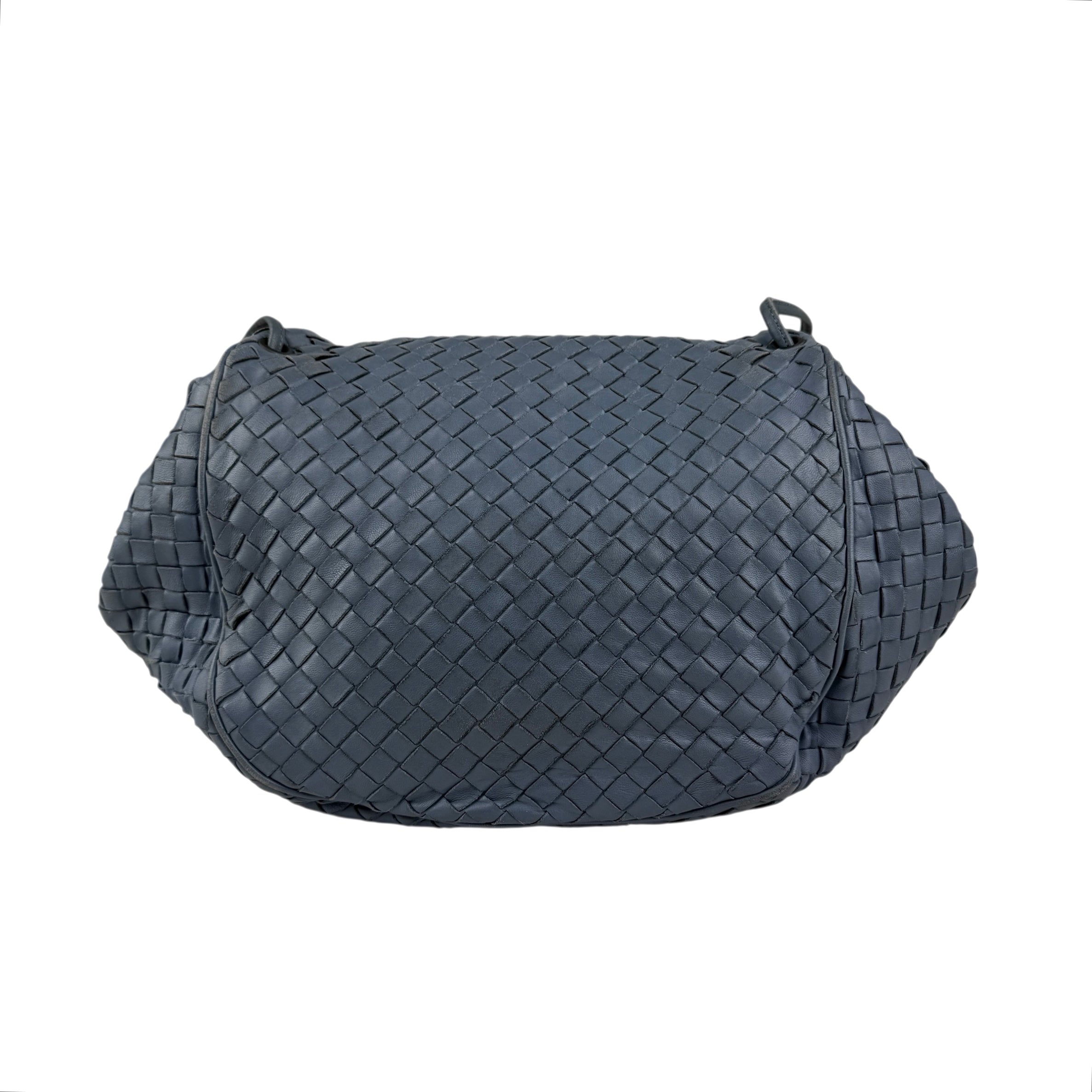 Pre-owned bottega veneta intrecciato flap crossbody front