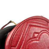 Pre-owned gucci-gg-marmont-round-leather-crossbody-bag