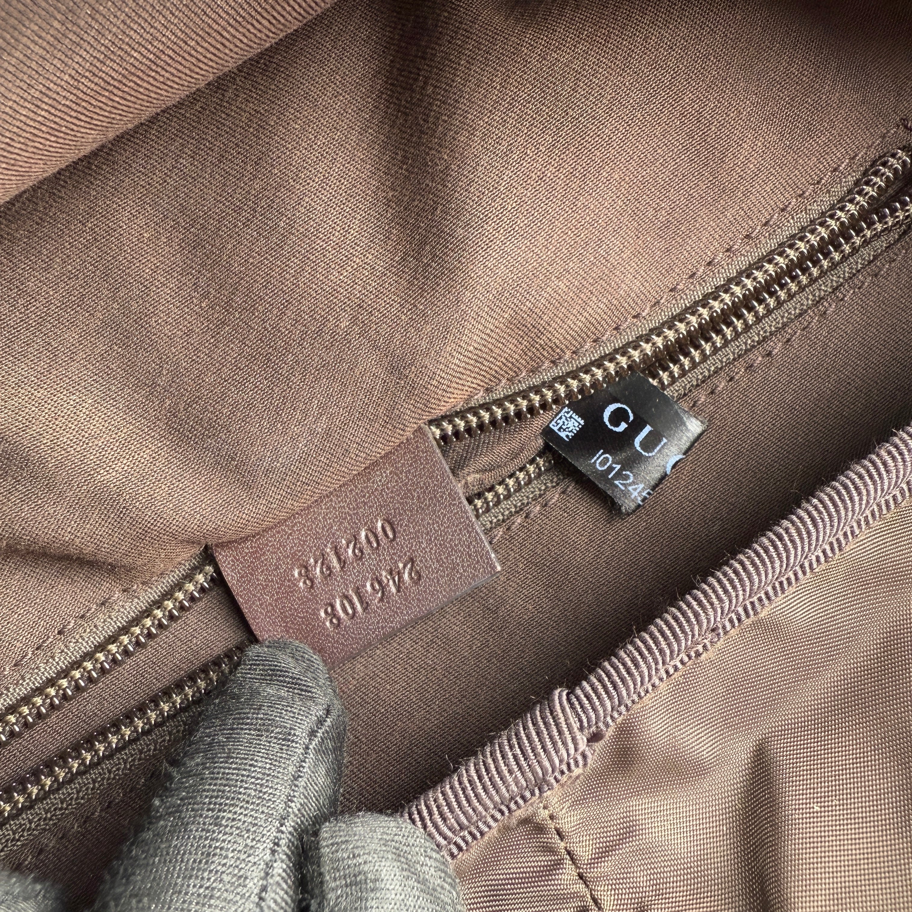 Pre-owned gucci-single-buckle-backpack-gg-supreme-canvas-brown