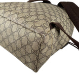 Pre-owned gucci-single-buckle-backpack-gg-supreme-canvas-brown