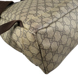 Pre-owned gucci-single-buckle-backpack-gg-supreme-canvas-brown
