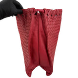 bottega veneta intrecciato leather shoulder bag left