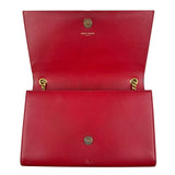 Pre-owned saint laurent red leather kate tassel shoulder bag front