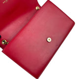 Pre-owned saint laurent red leather kate tassel shoulder bag front