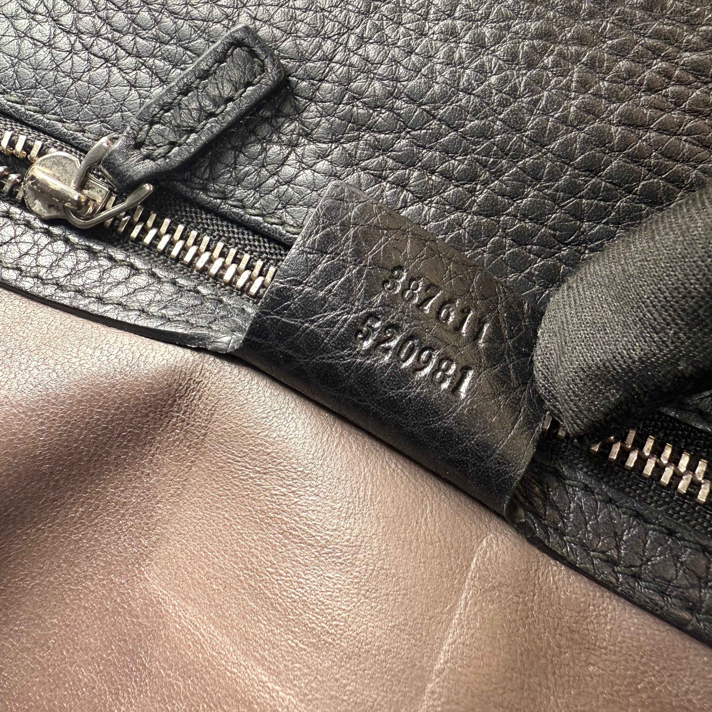 Gucci Black Studded Leather Miss Bamboo Shoulder Bag