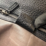 Gucci Black Studded Leather Miss Bamboo Shoulder Bag