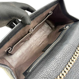 Gucci Black Studded Leather Miss Bamboo Shoulder Bag