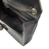 Gucci Black Studded Leather Miss Bamboo Shoulder Bag