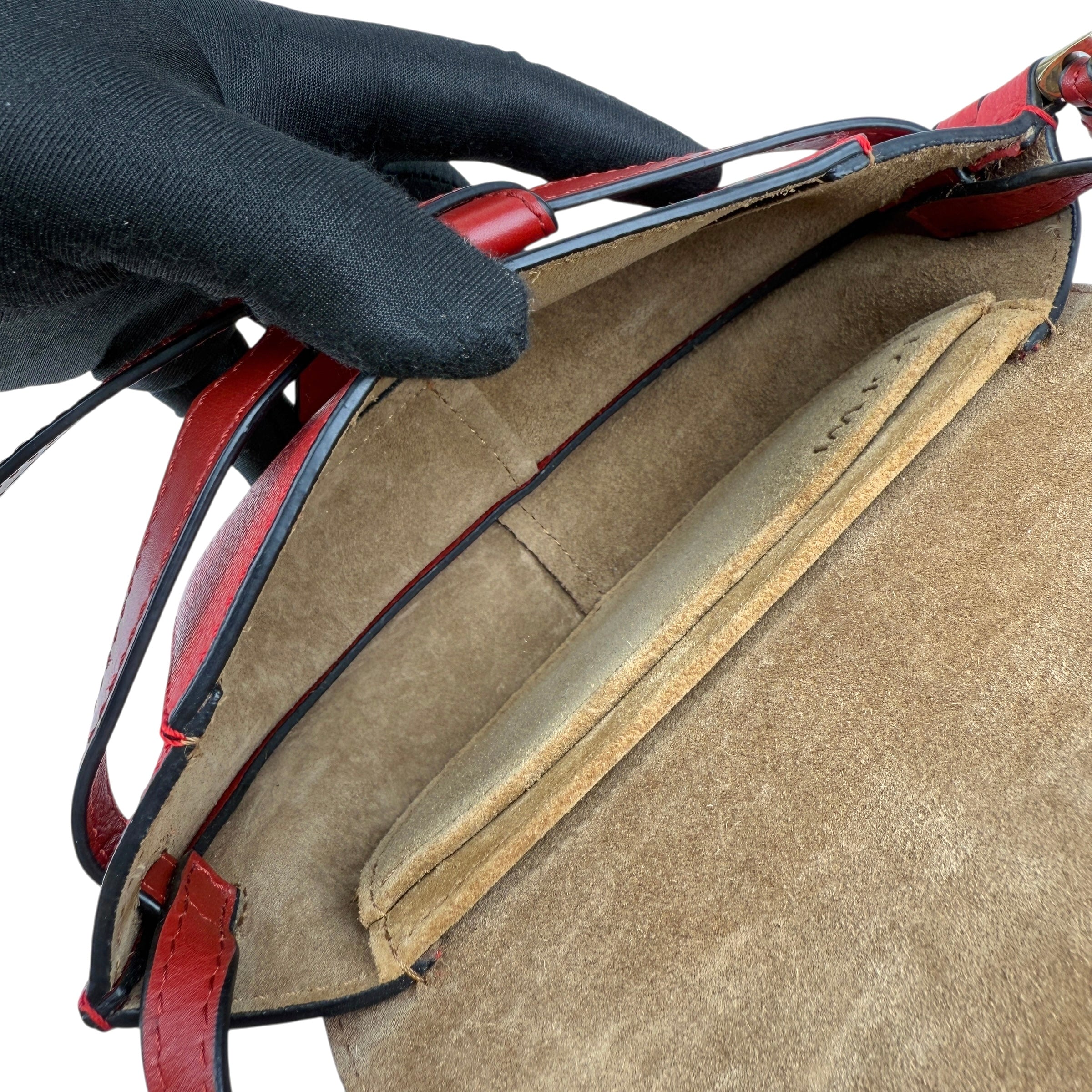 Pre-owned loewe-gate-leather-crossbody-handbag