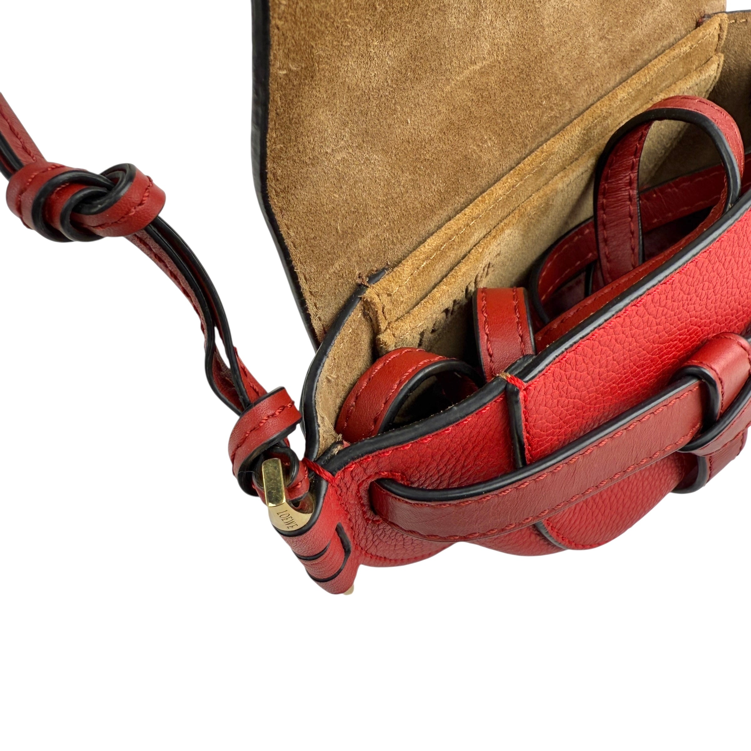 Pre-owned loewe-gate-leather-crossbody-handbag