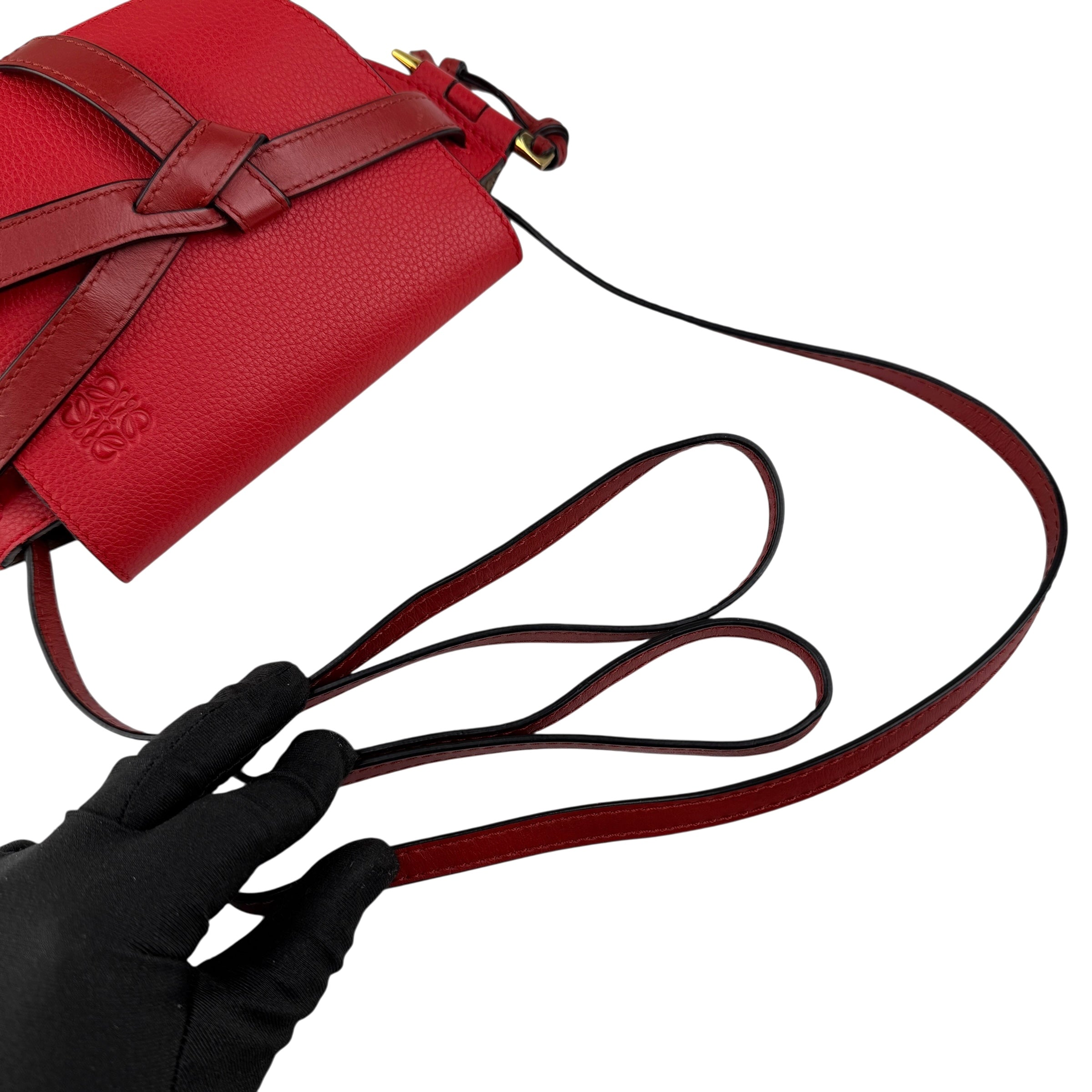 Pre-owned loewe-gate-leather-crossbody-handbag