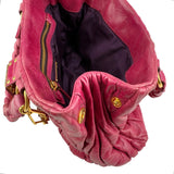 Pre-owned miu miu matelasse two-handle shoulder bag front
