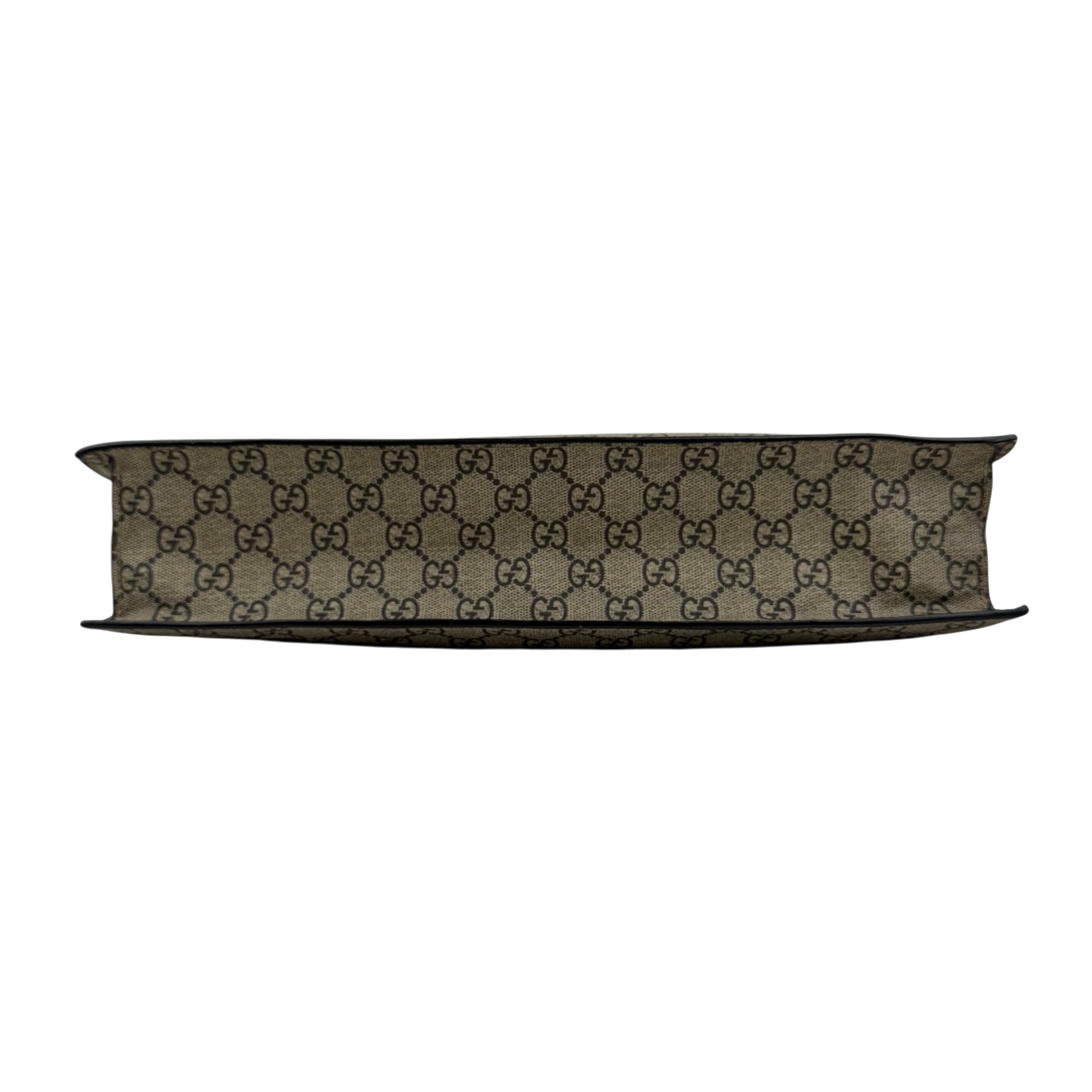 Pre-owned gucci-handbag-shoulder-bag-bee-print-brown-black