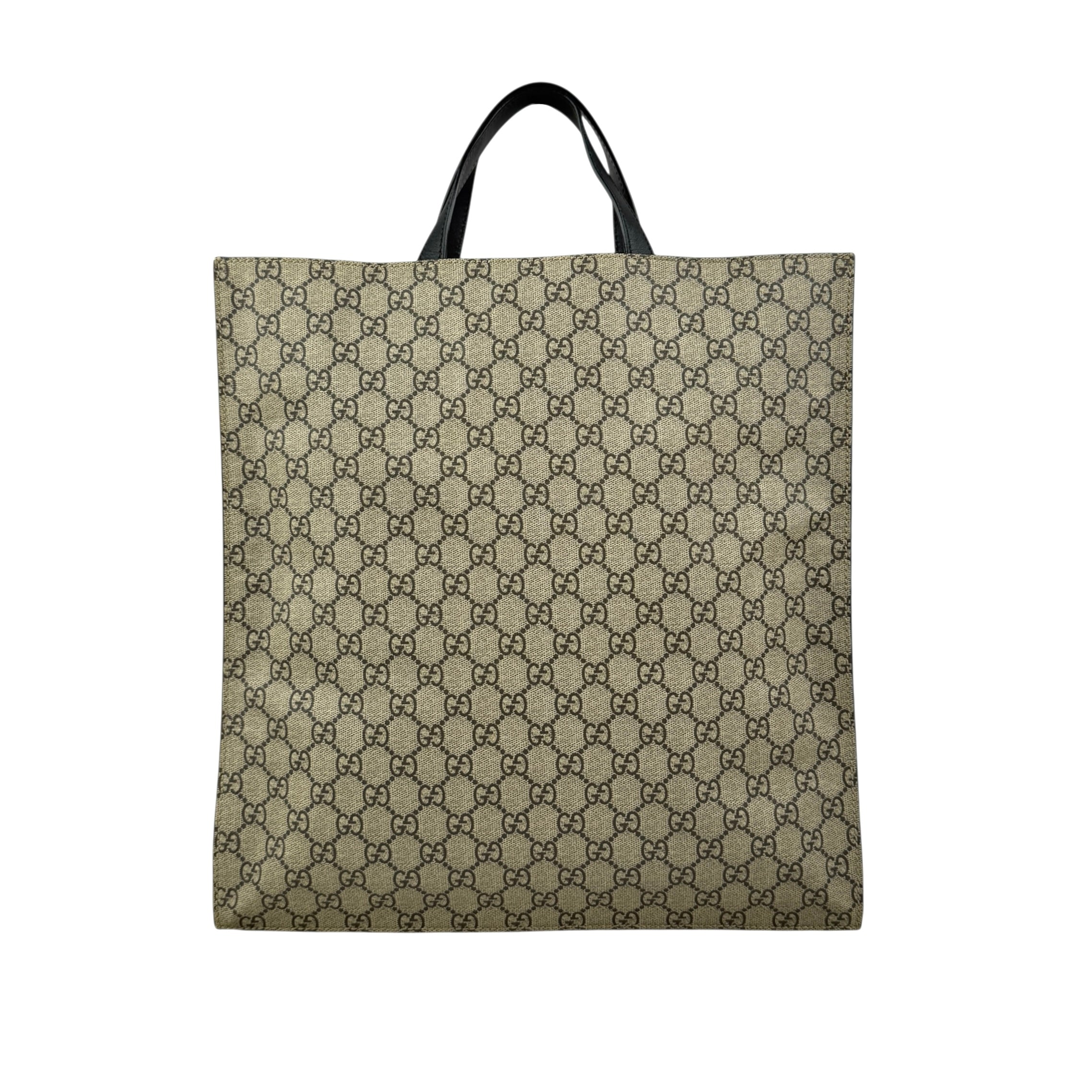 Pre-owned gucci-handbag-shoulder-bag-bee-print-brown-black back view