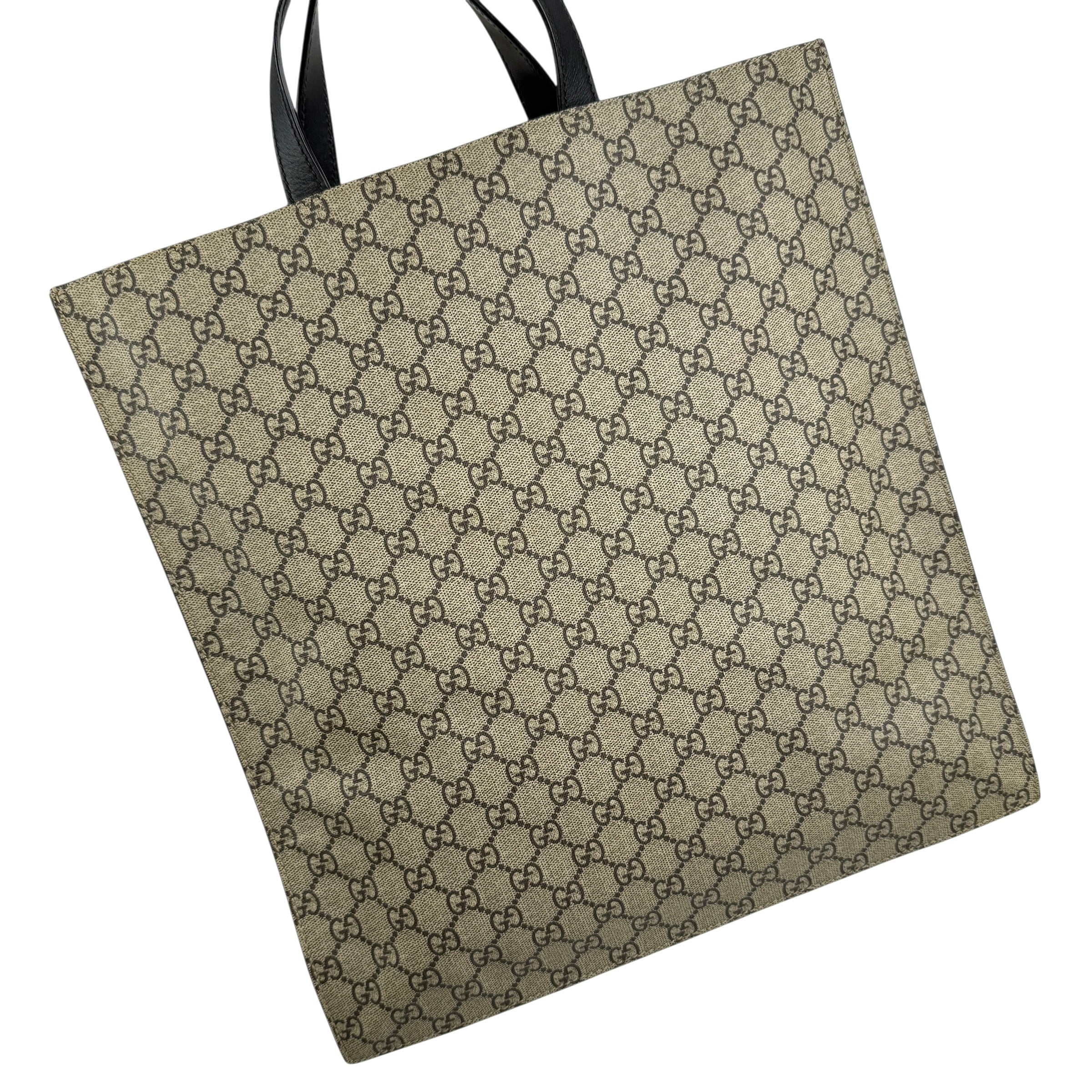 Pre-owned gucci-handbag-shoulder-bag-bee-print-brown-black
