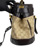 Pre-owned gucci-gg-canvas-body-bag-brown