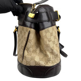 Pre-owned gucci-gg-canvas-body-bag-brown