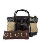 Pre-owned gucci-gg-canvas-body-bag-brown back view