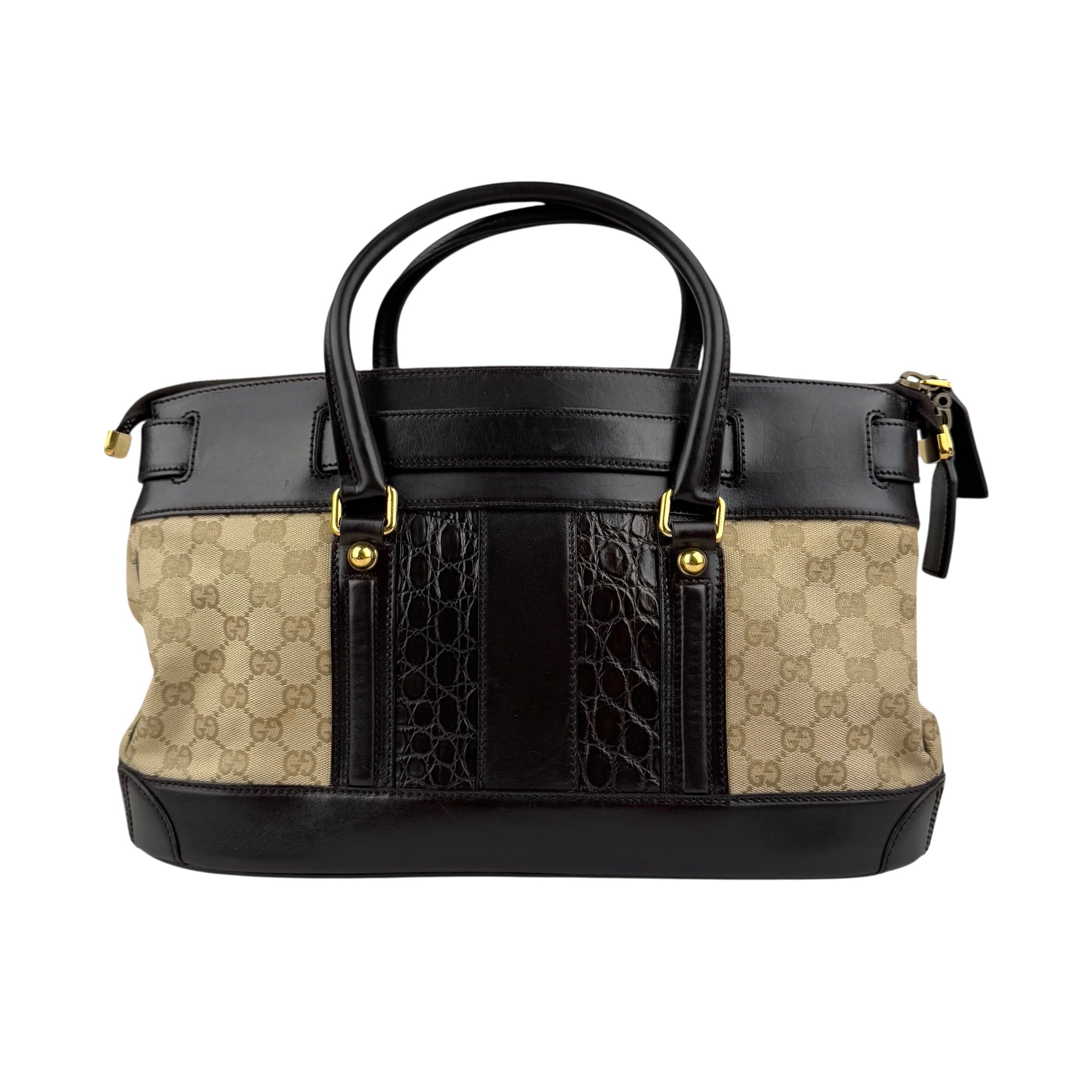 Pre-owned gucci-gg-canvas-body-bag-brown